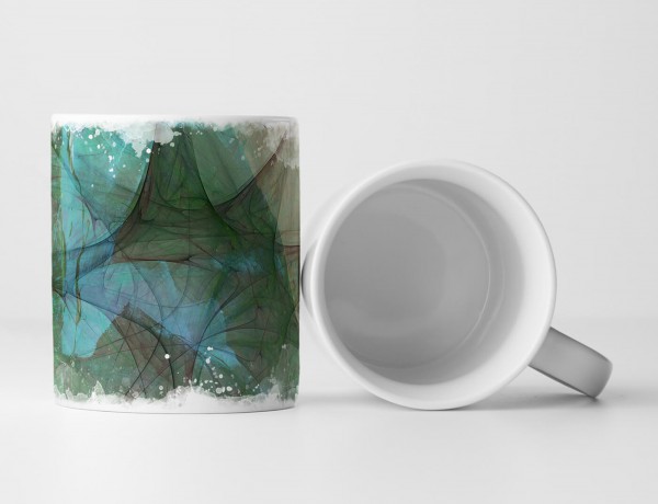 Paul Sinus Art Tasse Geschenk Pastellblau, Sternenmuster; weiße Elemente