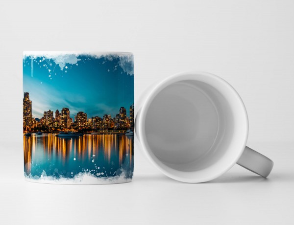 Paul Sinus Art Tasse Geschenk Fotografie – Vancouver Skyline bei Nacht