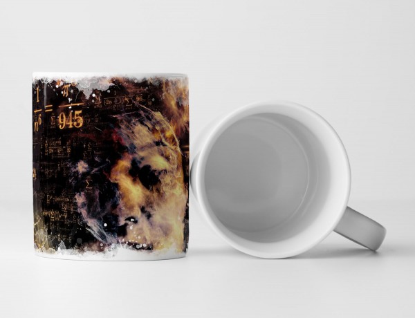 Paul Sinus Art Tasse Geschenk Bild – surrealer Mensch im Portrait mit Formeln