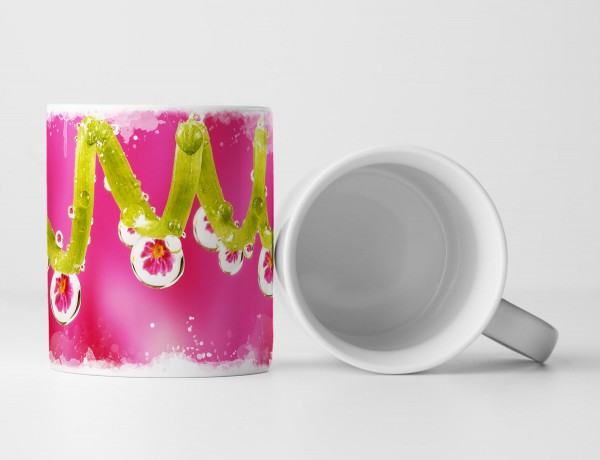 Paul Sinus Art Tasse Geschenk Digitale Grafik – Blüten in Tautropfen