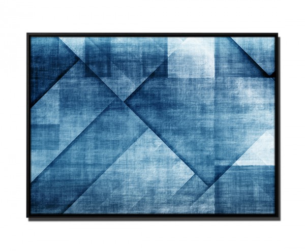 Paul Sinus Art 105x75cm Leinwandbild Petrol abstrakt quadrate