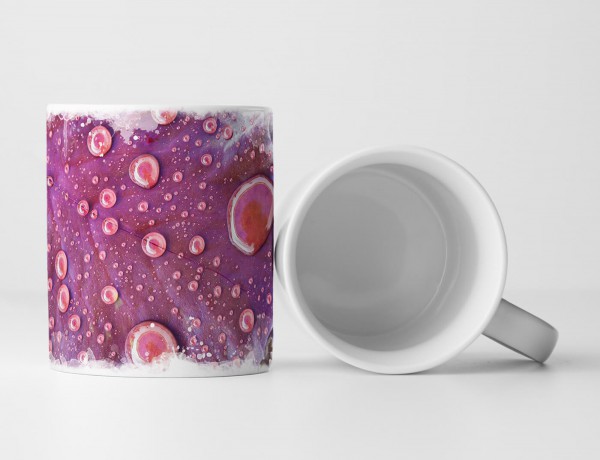 Paul Sinus Art Tasse Geschenk Naturfotografie – Wassertropfen auf lila Lotusblatt