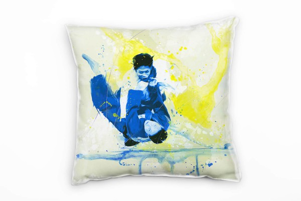 Paul Sinus Art Judo I Deko Kissen Bezug 40x40cm für Couch Sofa Lounge Zierkissen