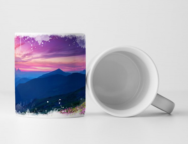 Paul Sinus Art Tasse Geschenk Künstlerische Fotografie – Farbenfroher Himmel über einer Wiese Ukraine