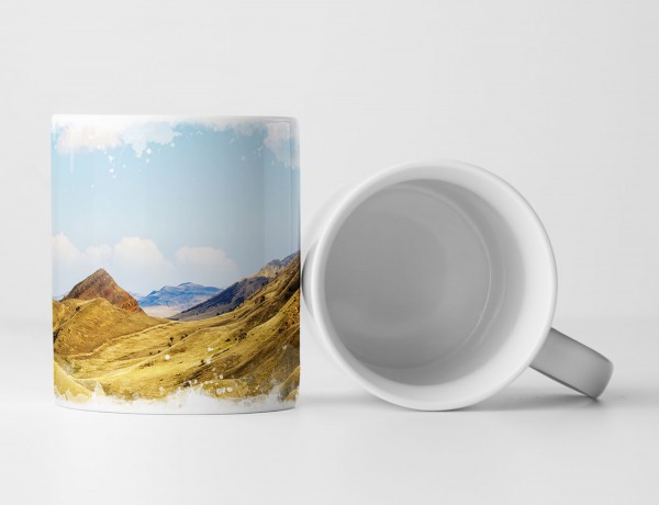 Paul Sinus Art Tasse Geschenk Landschaftsfotografie – Ödland zwischen Georgien und Aserbaidschan