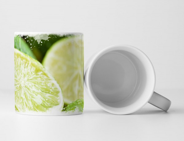 Paul Sinus Art Tasse Geschenk Food-Fotografie – Frische aufgeschnittene Limetten