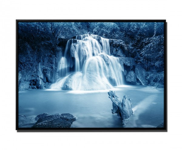 Paul Sinus Art 105x75cm Leinwandbild Petrol Huay Mae Kamin Wasserfall Thailand