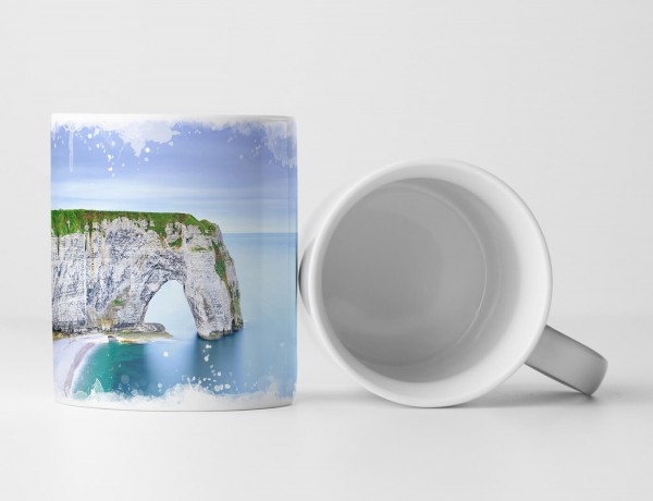 Paul Sinus Art Tasse Geschenk Landschaftsfotografie – La Manneporte Felsentor Normandie Frankreich