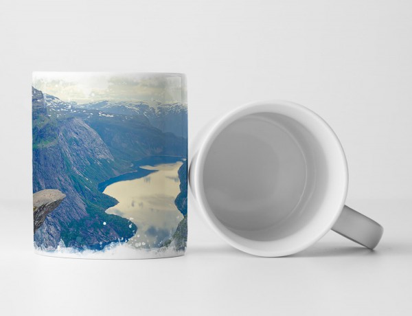 Paul Sinus Art Tasse Geschenk Landschaftsfotografie – Beeindruckender Odda Fjord Norwegen