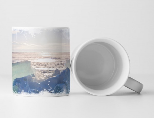 Paul Sinus Art Tasse Geschenk Naturfotografie – Eislandschaft am See