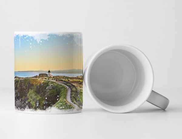 Paul Sinus Art Tasse Geschenk Landschaftsfotografie – Kirche an einer Küste