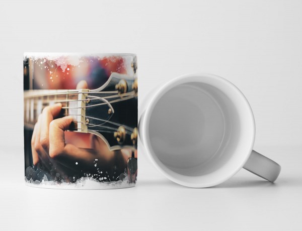 Paul Sinus Art Tasse Geschenk Fotografie – Männerhände spielen Gitarre