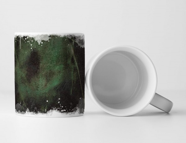 Paul Sinus Art Tasse Geschenk schwarz – dunkelcyan Abstraktion