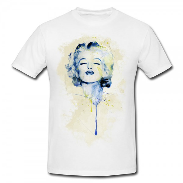 Paul Sinus Art Marilyn Monroe X Premium Herren und Damen T-Shirt Motiv aus Paul Sinus Aquarell