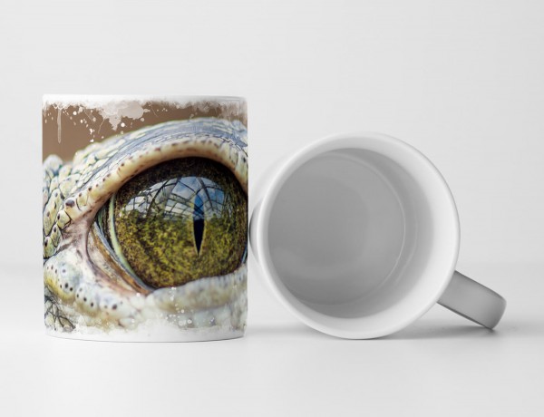 Paul Sinus Art Tasse Geschenk Tierfotografie – Auge eines Alligators