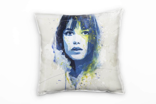 Paul Sinus Art Jane Birkin Deko Kissen Bezug 40x40cm für Couch Sofa Lounge Zierkissen