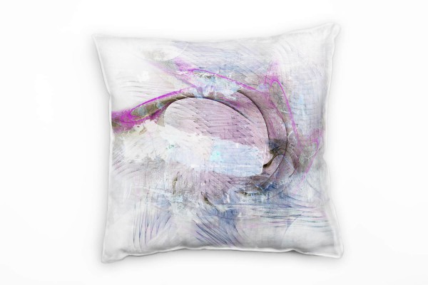 Paul Sinus Art Couch Sofa Lounge Zierkissen in 40x40cm Pink Lilagrau Pastellblau Hellgrau