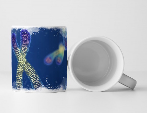 Paul Sinus Art Tasse Geschenk Wissenschaftliche Abbildung – Bunte Chromosomen