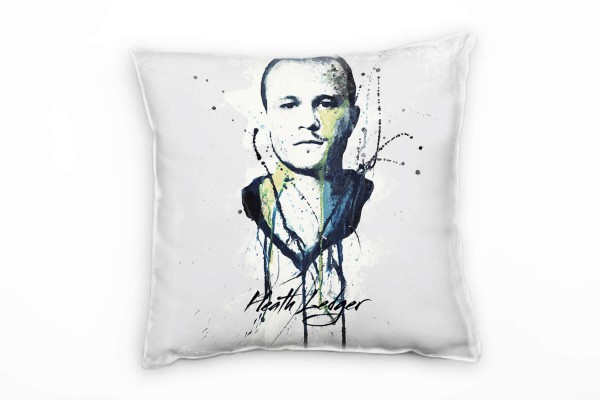 Paul Sinus Art Heath Ledger Deko Kissen Bezug 40x40cm für Couch Sofa Lounge Zierkissen