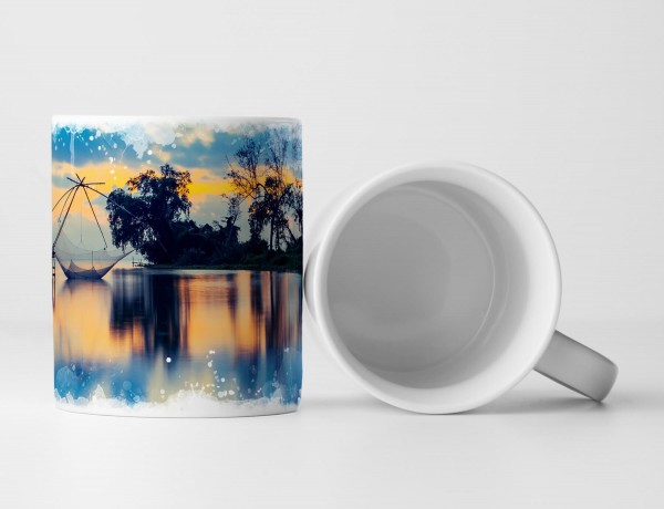 Paul Sinus Art Tasse Geschenk Fischernetz