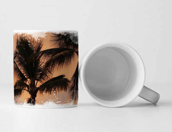 Paul Sinus Art Tasse Geschenk Naturfotografie – Palmensilhouetten