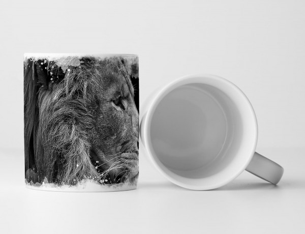 Paul Sinus Art Tasse Geschenk Tierfotografie – Mächtiger Löwenkopf