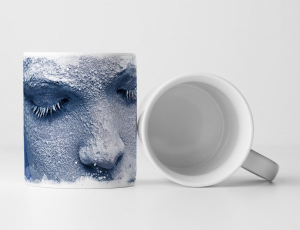 Paul Sinus Art Tasse Geschenk Künstlerische Fotografie – Porträt eines mit Schnee bedeckten Mädchens