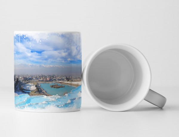 Paul Sinus Art Tasse Geschenk Landschaftsfotografie – Stadt in blauer Tallage