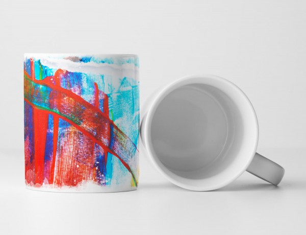 Paul Sinus Art Tasse Geschenk Bild - Abstrakte leuchtende Farbkomposition