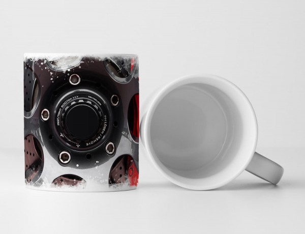 Paul Sinus Art Tasse Geschenk Künstlerische Fotografie – Felgen eines Sportwagens