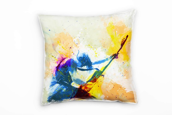 Paul Sinus Art Rockstar I Deko Kissen Bezug 40x40cm für Couch Sofa Lounge Zierkissen