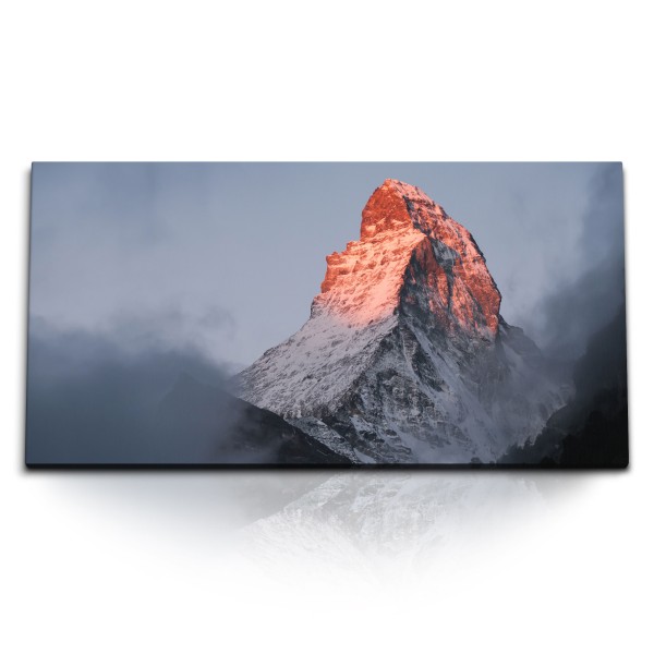 Paul Sinus Art Kunstdruck Bilder 120x60cm Matterhorn Schweiz Alpen Gipfel Natur