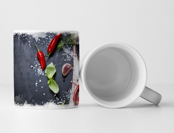 Paul Sinus Art Tasse Geschenk Food-Fotografie – Holzlöffel mit Gemüse