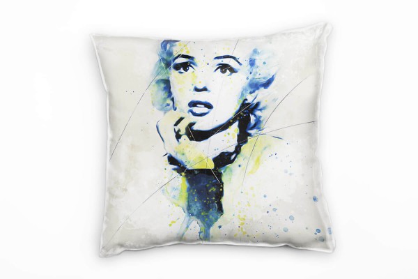 Paul Sinus Art Marilyn Monroe I Deko Kissen Bezug 40x40cm für Couch Sofa Lounge Zierkissen