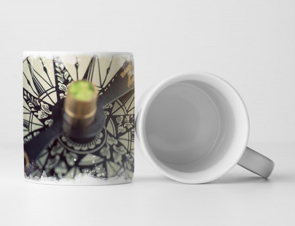 Paul Sinus Art Tasse Geschenk Kompass – Nahaufnahme