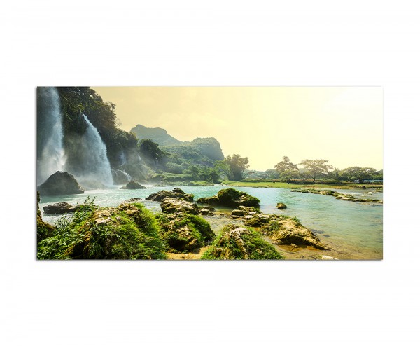 Paul Sinus Art 120x80cm Vietnam Wasserfall Felsen Wasser