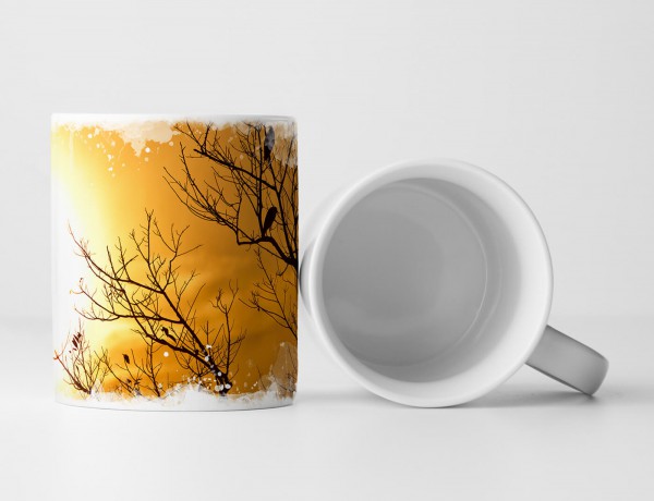 Paul Sinus Art Tasse Geschenk Landschaftsfotografie – Paddyreiher in der Sonne Nepal