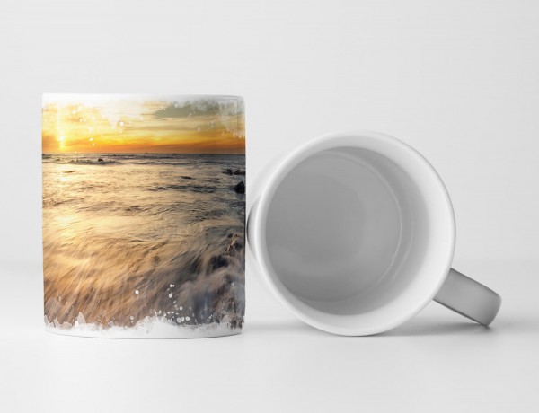 Paul Sinus Art Tasse Geschenk Landschaftsfotografie – Dramatischer Himmel über der See