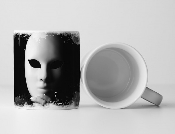 Paul Sinus Art Tasse Geschenk Fotocollage – Maske mit Hand