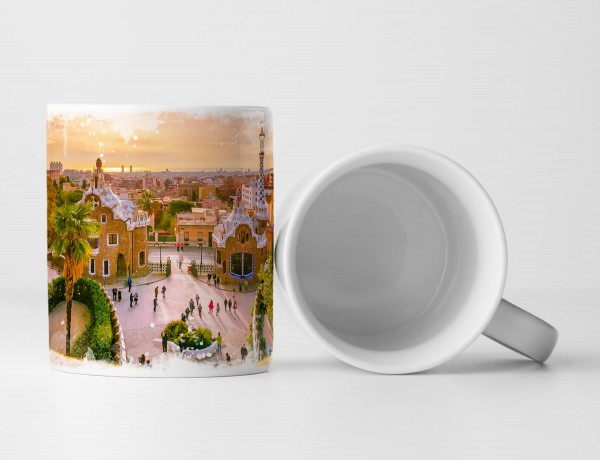 Paul Sinus Art Tasse Geschenk Bild – Blick über Barcelona