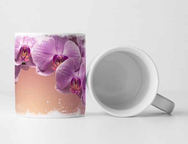 Paul Sinus Art Tasse Geschenk Naturfotografie – Rosa Orchideenzweig