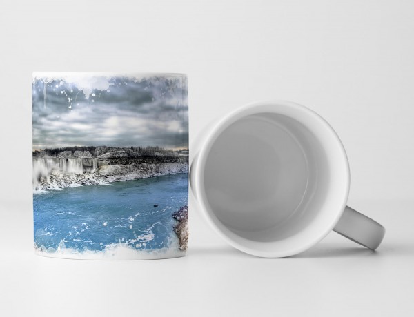 Paul Sinus Art Tasse Geschenk Landschaftsfotografie – Niagara Wasserfall im Winter