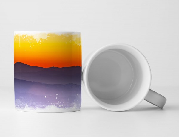 Paul Sinus Art Tasse Geschenk Fotografie – Blick über Pernik bei Nacht