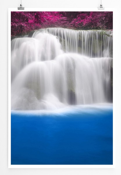 Paul Sinus Art 90x60cm Poster Traumhafter Wasserfall