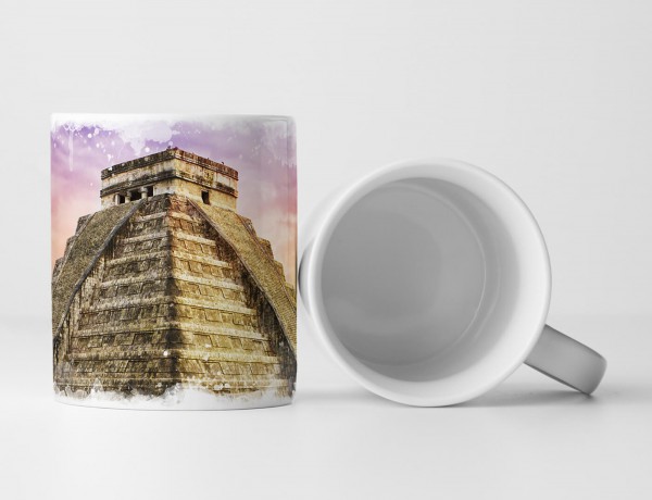 Paul Sinus Art Tasse Geschenk Architekturfotografie – Kukulkan Tempel der Maya Mexico