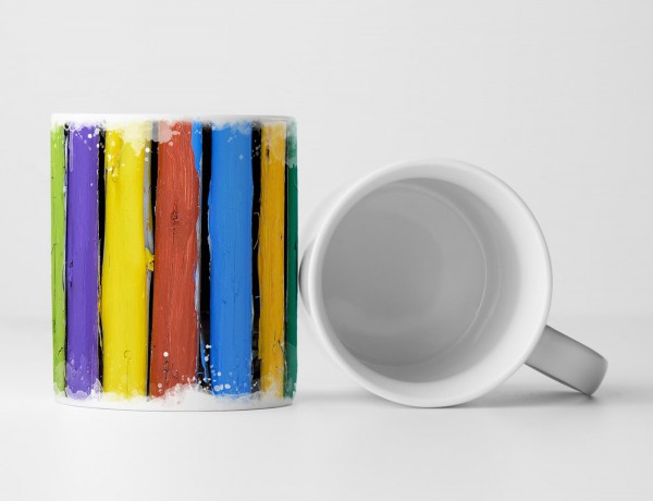 Paul Sinus Art Tasse Geschenk Künstlerische Fotografie – Bunte Holzstreben