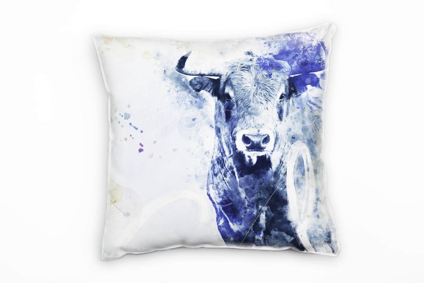 Paul Sinus Art Bull II Deko Kissen Bezug 40x40cm für Couch Sofa Lounge Zierkissen