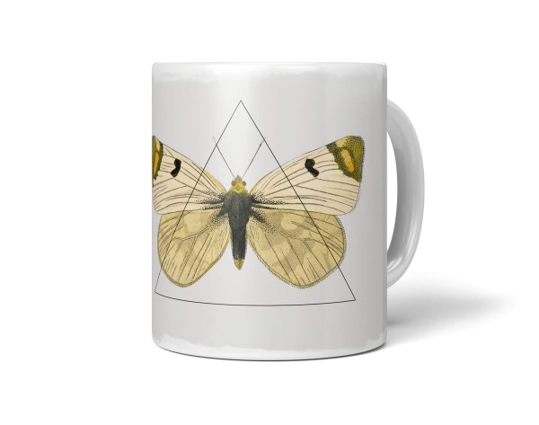 Paul Sinus Art Dekorative Tasse mit schönem Motiv Vintage Schmetterling Dreieck Design Kunstvoll