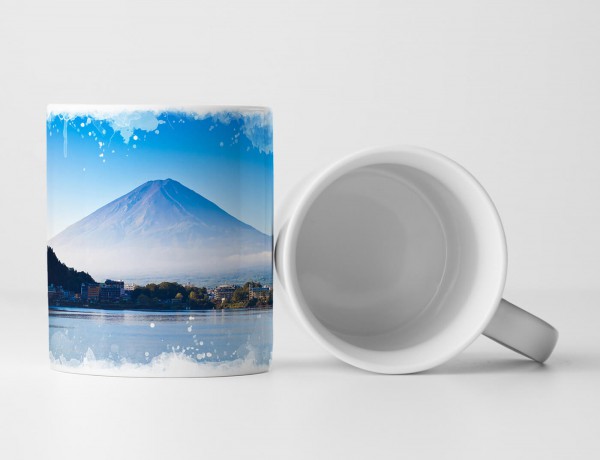 Paul Sinus Art Tasse Geschenk Landschaftsfotografie – Fischer vor Mount Fuji