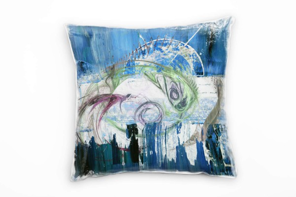 Paul Sinus Art Couch Sofa Lounge Zierkissen in 40x40cm Himmelblau Verkehrsblau Maigrün Lila Weißgrau